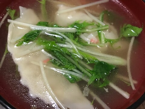 簡単冷凍餃子スープ